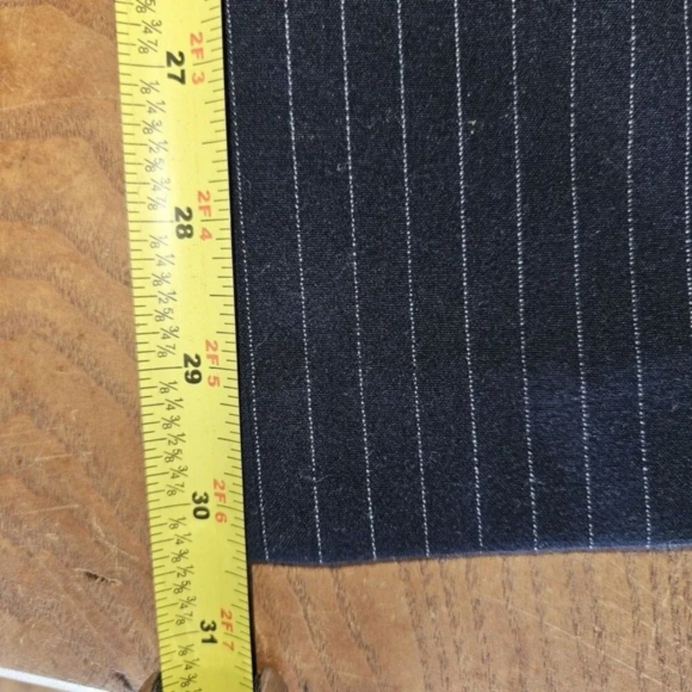 Lane Bryant 18 Black Silver Pinstripe Wide Leg Dress Pants Stretch‎ Career